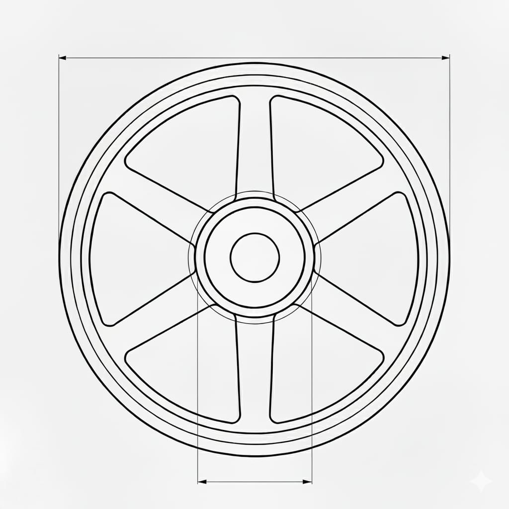 POLIA DE FERRO FUNDIDO PERFIL  B  - 1 CANAL  - 075 MM
